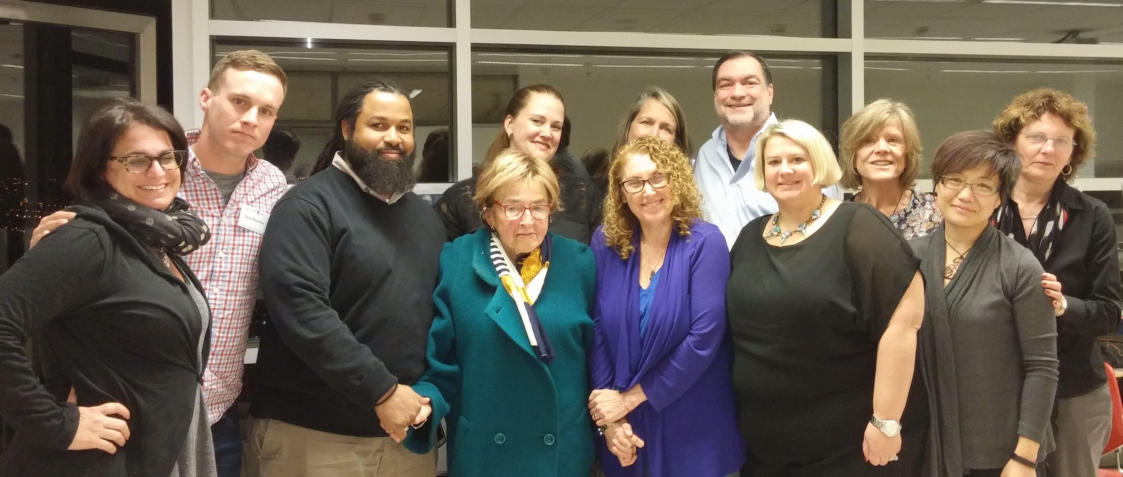 Echoes and Reflections facilitators at Yad Vashem with Holocaust survivor - December 2015