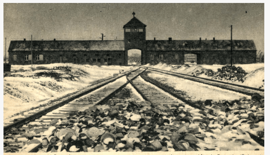 Auschwitz, Poland, The entrance to Birkenau. Yad Vashem Photo Archives 2910/2